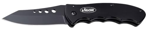 Vigor Couteau pliant d'extérieur (verrouillage robuste, avec étui en nylon) V4651