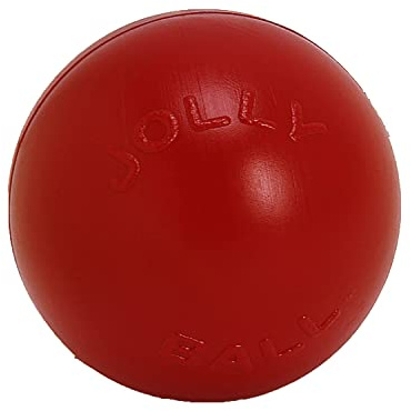 Jolly Pets Push-n-Play Ball Dog Toy, 14 Inches/Extra-Large, Red All Breed Sizes