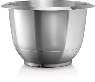 Bosch Edelstahl-Rührschüssel MUZ5ER2, 3,9 Liter, max. Teigmenge 2,7 kg, geschmacksneutral, lebensmittelecht, spülmaschinengeeignet, passend für Küchenmaschine Serie 4