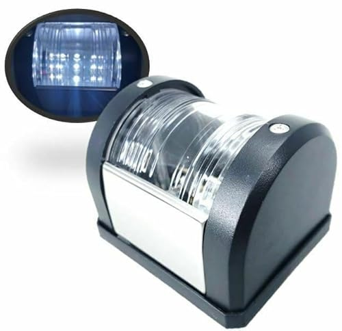 Pactrade Marine Boat Pontoon LED Navigation Light Black ABS Plastic Housing Boats Up to 12M Waterproof IP:66 Surface Mount 2NM (Stern)
