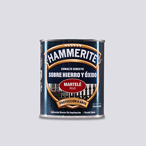 Hammerite Esmalte directo sobre hierro y óxido Martelé Rojo 750 ml