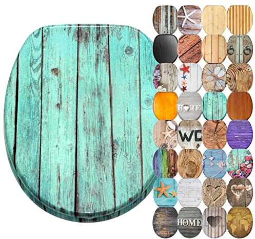 Sanilo WC Sitz mit Absenkautomatik, viele schöne Holz Toilettendeckel zur Auswahl, hochwertige und stabile Qualität (Lumber)