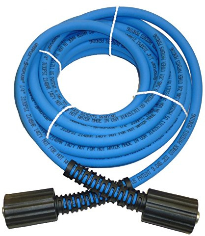 Uberflex Tuyau de nettoyeur haute pression résistant aux plis 0,6 cm x 7,6 m 3 100 PSI avec (2) 22 mm