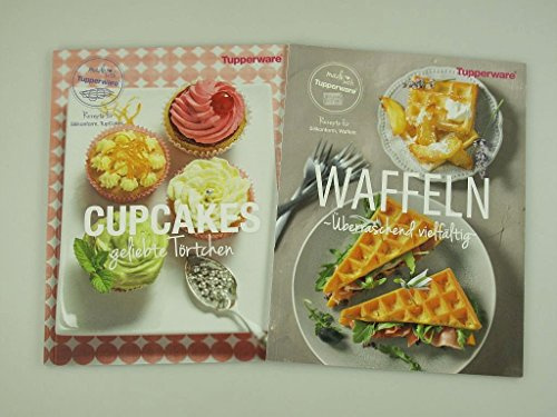 TUPPERWARE Rezeptheft Cupcakes Törtchen Backen + Waffeln Silikonform Deutsch