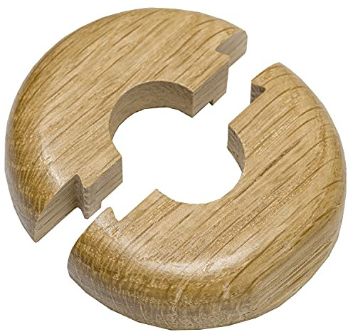 Unbekannt Rosace de radiateur en bois massif incolore 403448-22/50 mm - 1/2 - Type de bois : chêne laqué