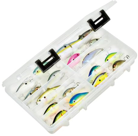 Plano Elite Series Crankbait StowAway 3700, Large, Transparent, Holds Up to 20 Individual Large Crankbait Lures, Tangle-Free Bait Tackle Storage and Organizer, Utility Boxes for Fishing