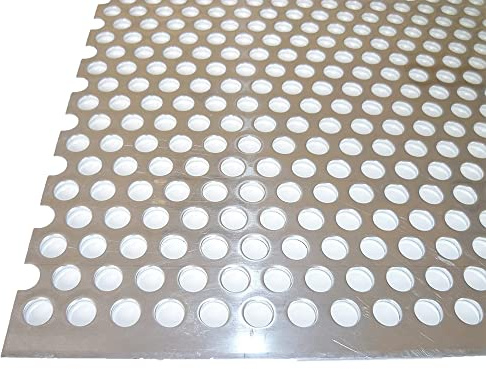 B&T Metall Aluminium Lochblech, 2,0 mm stark, RV 8/12 mm, Abm. 400x800 mm | 8-12, Rundlochung, versetzt, RV