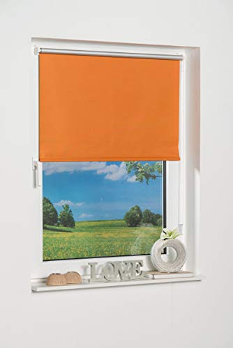 K-home Verdunklungsrollo, Polyester, Orange, 90 x 150 cm