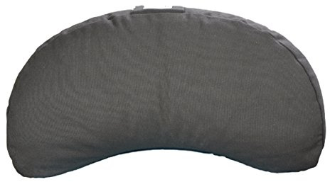 Tvamm Lifestyle Coussin de yoga et pilates en forme de demi-lune (42 x 20 x 12 cm) (Noir)