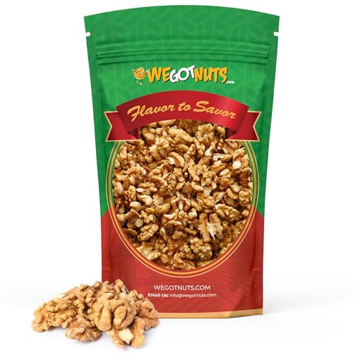 California Raw Walnuts- 3 Pounds, Resealable Package-Fresh, No Shell, Unsalted-All Natural Dry Halves and Chopped Pieces-For Snacking, Kids, Baking Brownies, Diet- Kosher Certified- by We Got Nuts