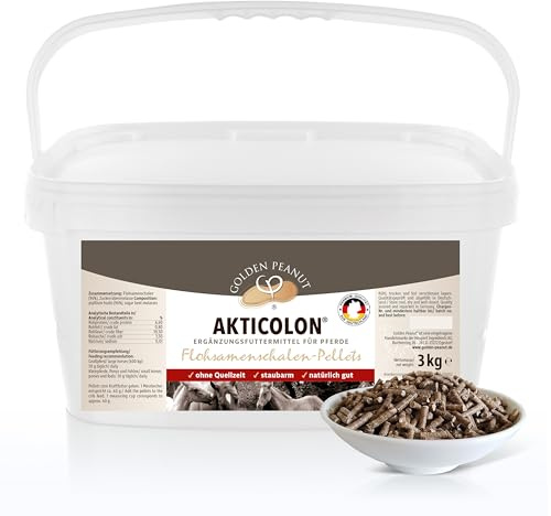 GOLDEN PEANUT Akticolon Flohsamen Pellets für Pferde ohne Quellzeit 3kg