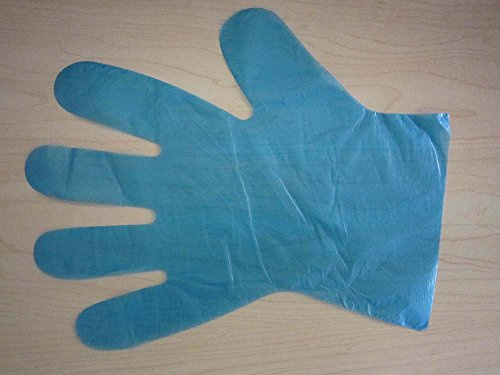 Disposable Polythene Food Grade Gloves - Large Blue - 100 pack