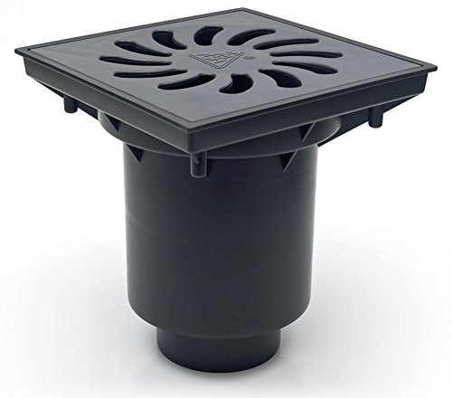 MCH Hofablauf-Kellerablauf-Kanalschacht mit Kunststoffrost - Belastung bis 1500 kg- 245x245 mm - (328-P)