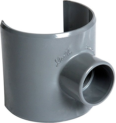 Nicoll Sella di collegamento 90° PVC per tubo di scarico grigio, Ø 100/40 mm, impermeabile alle giunture, 100% riciclabile, resistente alla corrosione e ai raggi UV, nessun rischio di scivolamento