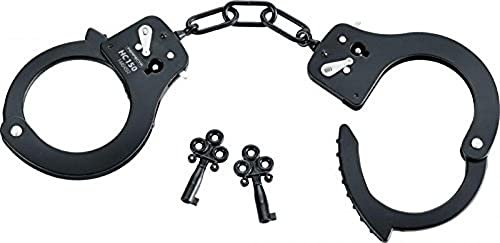 Perfecta Handschelle HC 150 Carbon Stahl schwarz inklusive 2 Schlüssel, One Size