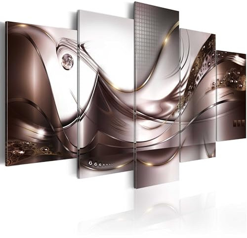 B&D XXL Acrylglasbild Abstrakt 200x100 cm 5 Teilig Wandbild auf Acryl Glasbilder Kunstdruck Moderne Acrylglas Platte Wanddekoration Geschenke Heimdekoration Glasbild Perlen a-A-0004-k-p