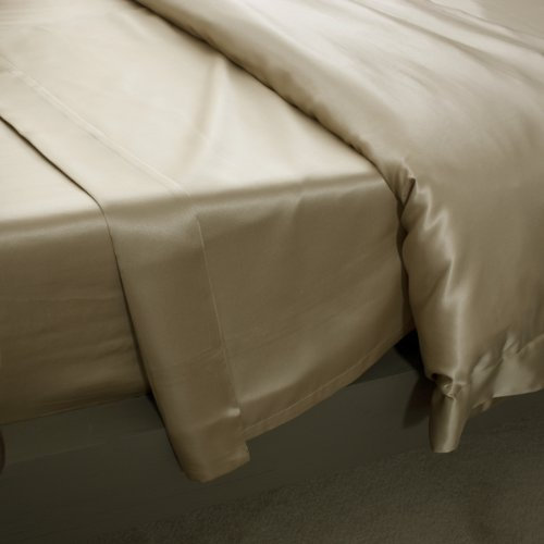 Jasmine Silk Charmeuse - Sábana encimera de seda (100% morera, 19 mm, 230 cm x 275 cm)