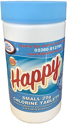 Happy Hot Tubs 50 x 20g Chlorine Tablets for Hot Tubs Swimming Pools