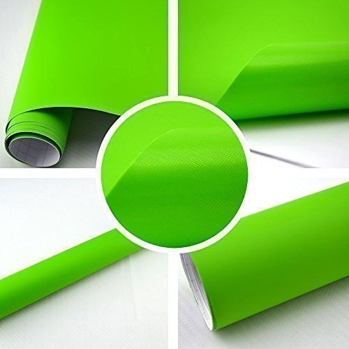 6,57€/m² Autofolie Matt grün BLASENFREI 3m x 1,52m mit Luftkanäle 3D Flex