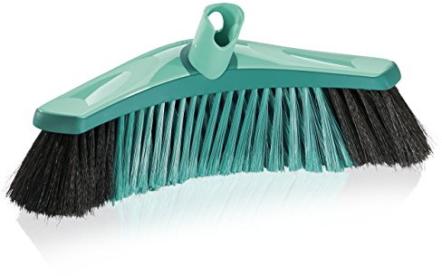 Leifheit Parkettbesen Xtra Clean CollectPlus 30 cm, X-Borsten für sanftes Fegen, Kehrbesen mit Borsten aus Naturhaarmischung, Laminatbesen in Sichelform mit Click-System, ohne Stiel