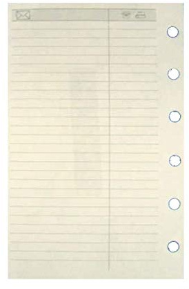 JSA Bind B-5774 - Systemeinlage Adressen mit 50 Blatt, Einlage im A7 Format, Adress Ersatzeinlagen für Bind Systemplaner, Manager Planer, Organizer und Timeplaner mit 6 Fach Lochung, Weiß