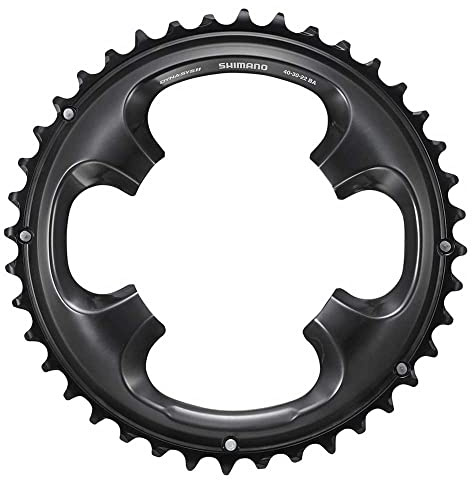 SHIMANO Unisex – Erwachsene DEORE XT FC-M8000 Kettenblatt, Schwarz, 30 (BA) für 40-30-22 Zähne