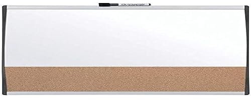 Nobo Magnetisches Whiteboard & Kork-Pinnwand Kombinations-Tafel, Trocken Abwischbar, Wandmontage, Integrierte Stifthalterung, Zuhause/Büro, 585 x 430 mm, Zweifarbig Sortiert, 1903784