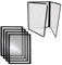 Kurtzy Carte Restaurant A4 Trois Volets (Lot de 5) - Porte Menu Restaurant Double Affichage Style Américain - Protège Menu Noir Protection des Coins - pour Restaurant, Bar, Café, Boissons et Menu Vin