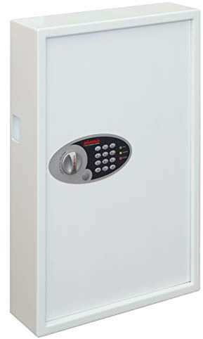 Phoenix Safe Company – KS0033E Phoenix Cygnus Key Deposit Safe- 144 Hooks - Electronic Lock - Key Holder Wall Mounted - Scratch Resistant White Paint Finish - 30 Litres - 20kg