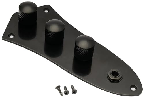 Musiclily Basic Loaded J-Style Verdrahtet Kontrollplatte Kabelbaum Schwarz | für Jazz Bass E-Bass