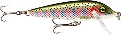 Rapala - Leurre de Pêche CountDown - Matériel de Pêche avec Construction Balsa - Leurre Pêche d'Eau Douce - Profondeur de Nage 1.5-2.4m - Taille 7cm / 8g - Fabriqué en Estonie - Rainbow Trout