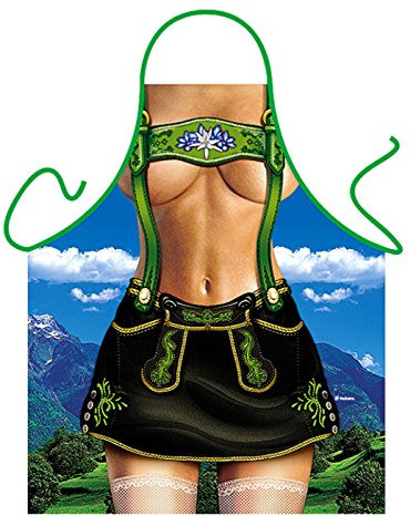 Grillschürze für Frauen - Sexy Alpen-Girl - Grill Koch Küchenschürze Schürze Damen Set geil bedruckt mit GRATIS Griller Urkunde