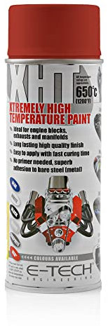 E-TECH XHT005 XHT Red Extremely High Temperature Spray Paint Brake Caliper Engine Block 300°C