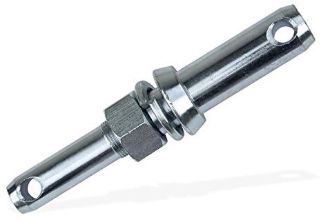 DEMA Unterlenker-Bolzen Kat. I/II, verzinkt, inkl. Mutter & Sprengring, Klemmbereich 12–20 mm, für Anbaugeräte, Länge 190 mm, Traktor-Zubehör