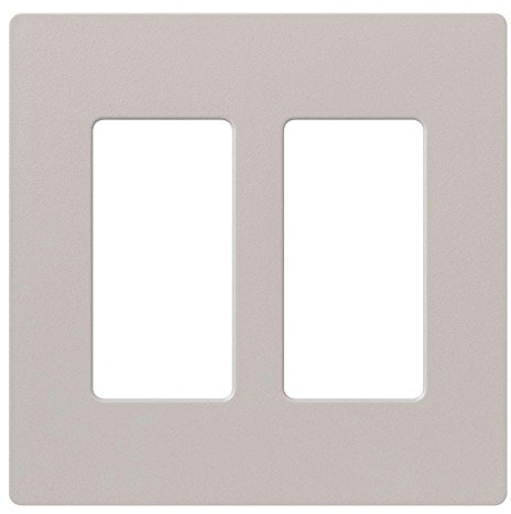 Lutron Claro 2 Gang Decorator/Rocker Wallplate, Matte, Taupe (1-Pack) | SC-2-TP