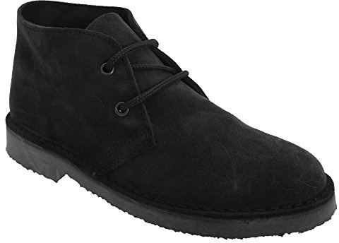 Roamers M467-CS/BS Unisex mocka ökenstövlar - Sand - Storlek UK, Svart, 47.5 EU