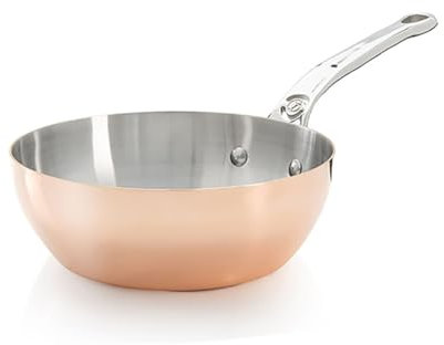 De Buyer Cuivre Garn INOX Konische Sauteuse, Kupfer, orange, 24 cm