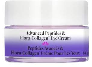 Derma E Advanced Peptides and Vegan Flora-Collagen Eye Cream – Double Action Collagen Eye Cream with Peptide Complex – Firming & Hydrating Under Eye Treatment – All Natural Moisturizer Cream, 0.5oz