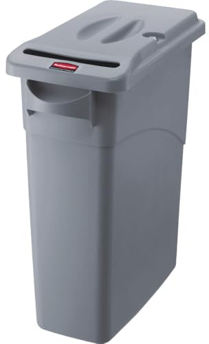Rubbermaid FG9W1500LGRAY Slim Jim Confidential Waste, 87 L