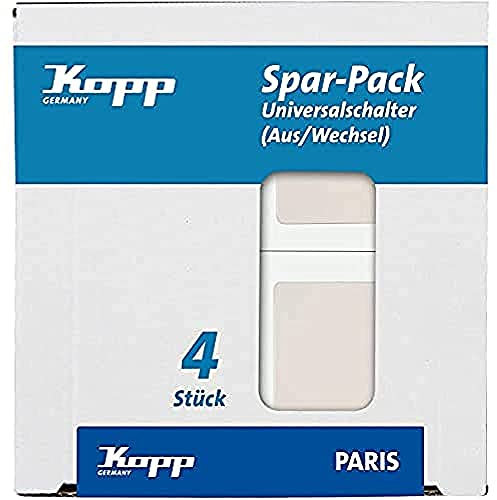 Kopp Spar-Pack: 4 Universalschalter(Aus-und Wechsel),652601059