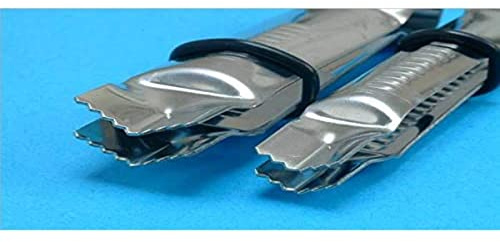 PME Closed Vee Serrated Crimpers, Large and Small Sizes, Set of 2, Silver,8.5 x 2 x 1.5 cm