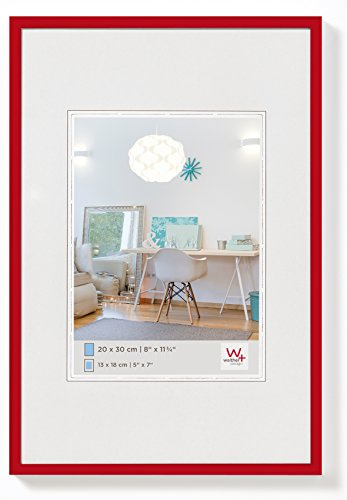 walther design Cadre Photo Rouge 40 x 50 cm Nouveau Lifestyle Cadre en Plastique KV050R