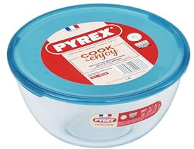 Pyrex Cook&Store - Bol para Mezclas, 21 cm, 2 l + Tapa, Color Amarillo