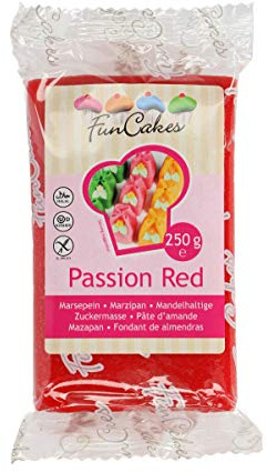 FunCakes mandelhaltige Zuckermasse Passion Red, 1er pack (1 x 250g)