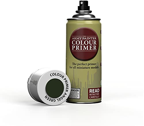 The Army Painter | Colour Primer | Acrylic Spray Angel Green 400 ml, Miniature Painting Primer