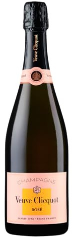 Veuve Clicquot Rosé Champagner, 75cl | Ikone aus der Champagne | Kraftvoll & elegant | Komplexe Noten von roten Beeren | Langanhaltender Abgang | Feine Perlage