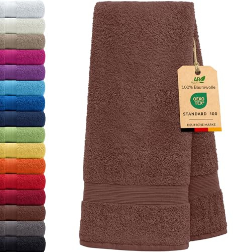 AR Line Arizona Saunatuch 70x200 cm – 100% Baumwolle 500 g/m² Frottier, weich & saugstark in Farbe: Schokobraun