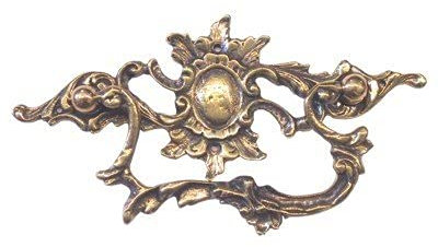Antikhof Möbelbeschlag Barock Messing gegossen Patiniert,Größe: 5,2 x 12,0 cm,Bestellnummer: MK 4