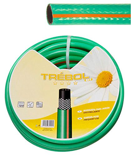 SATURNIA 8070664 Manguera Verde Trebol Trenzado 25 mm. - 1 Rollo 50 metros