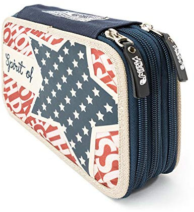 Spirit USA Blue triple pencil case